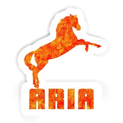 Pferde Aufkleber mit dem Namen Aria