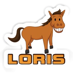 Pferde Aufkleber mit dem Namen Loris