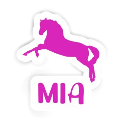 Pferde Aufkleber mit dem Namen Mia