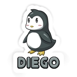 Pinguine Aufkleber mit dem Namen Diego