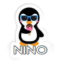 Pinguine Aufkleber mit dem Namen Nino