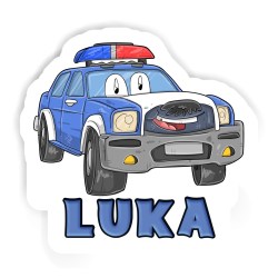 Polizeiautos Aufkleber mit dem Namen Luka