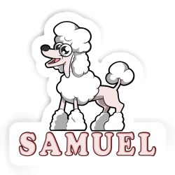 Pudel Aufkleber mit dem Namen Samuel