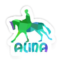 Reiterinnen Aufkleber mit dem Namen Alina