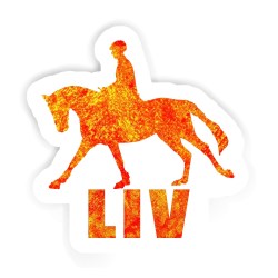 Reiterinnen Aufkleber mit dem Namen Liv