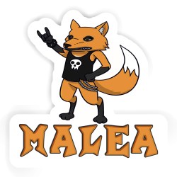 Rocker-Füchse Aufkleber mit dem Namen Malea