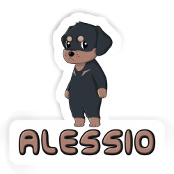 Rottweiler Aufkleber mit dem Namen Alessio