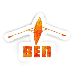 Ruderboote Aufkleber mit dem Namen Ben