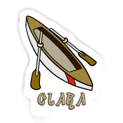 Ruderboote Aufkleber mit dem Namen Clara
