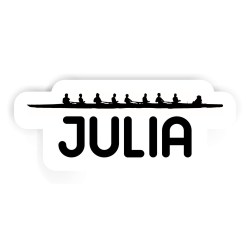Ruderboote Aufkleber mit dem Namen Julia