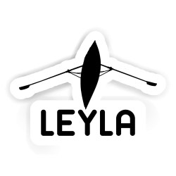 Ruderboote Aufkleber mit dem Namen Leyla