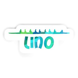Ruderboote Aufkleber mit dem Namen Lino