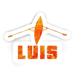 Ruderboote Aufkleber mit dem Namen Luis