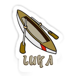 Ruderboote Aufkleber mit dem Namen Luka