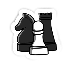 Schachfigur Sticker mit dem Namen Luna