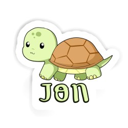 Schildkröten Aufkleber mit dem Namen Jon