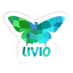 Schmetterlinge Aufkleber mit dem Namen Livio