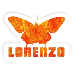 Schmetterlinge Aufkleber mit dem Namen Lorenzo