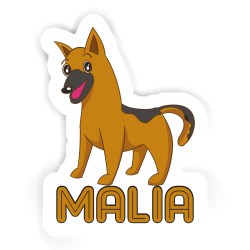 Schäferhunde Aufkleber mit dem Namen Malia