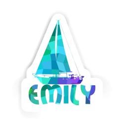 Segelboote Aufkleber mit dem Namen Emily