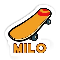 Skateboards Aufkleber mit dem Namen Milo