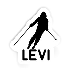 Skifahrerin Sticker