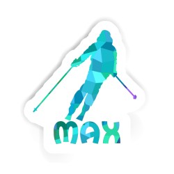 Skifahrerin Sticker