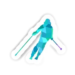 Skifahrerin Sticker mit dem Namen Max