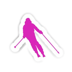 Skifahrerin Sticker mit dem Namen Leon