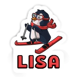 Skifahrerinnen Aufkleber mit dem Namen Lisa