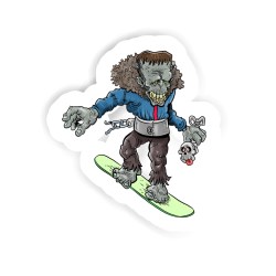 Snowboarder Sticker mit dem Namen Liana