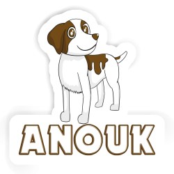 Spaniels Aufkleber mit dem Namen Anouk