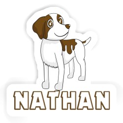 Spaniels Aufkleber mit dem Namen Nathan