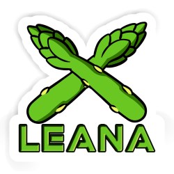 Spargeln Aufkleber mit dem Namen Leana