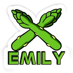 Spargeln Aufkleber mit dem Namen Emily