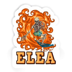 Surfer Aufkleber mit dem Namen Elea