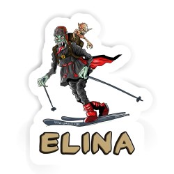 Telemarker Aufkleber mit dem Namen Elina