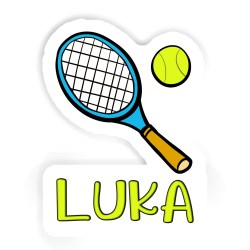 Tennisschläger Aufkleber mit dem Namen Luka