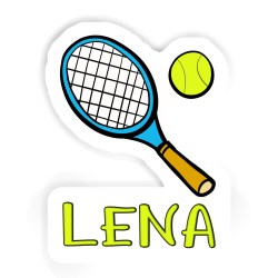 Tennisschläger Aufkleber mit dem Namen Lena