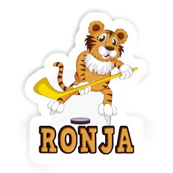Tiger Aufkleber mit dem Namen Ronja