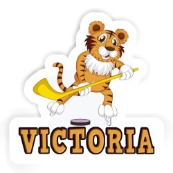 Tiger Aufkleber mit dem Namen Victoria