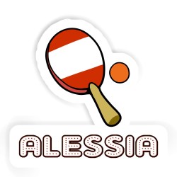 Tischtennis-Schläger Aufkleber mit dem Namen Alessia