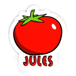 Tomaten Aufkleber mit dem Namen Jules