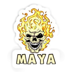 Totenköpfe Aufkleber mit dem Namen Maya