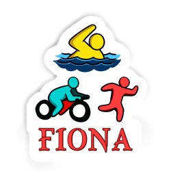 Triathleten Aufkleber mit dem Namen Fiona