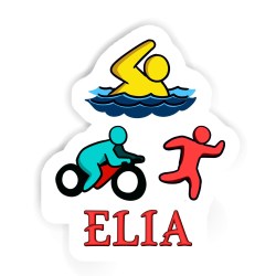 Triathleten Aufkleber mit dem Namen Elia