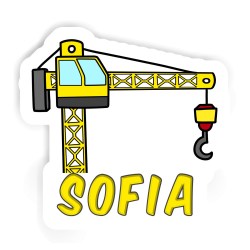 Turmkräne Aufkleber mit dem Namen Sofia