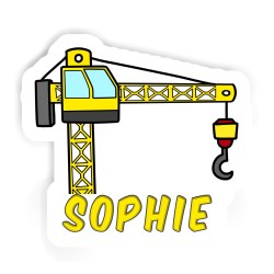 Turmkräne Aufkleber mit dem Namen Sophie