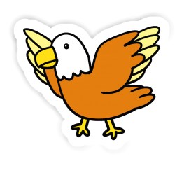 Vogel Sticker mit dem Namen Luca