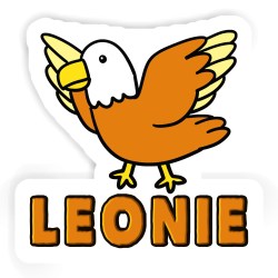 Vögel Aufkleber mit dem Namen Leonie